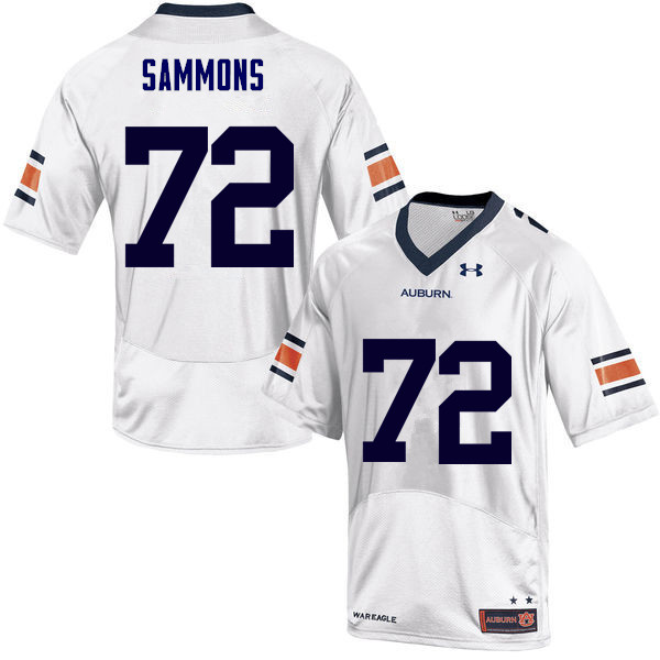 Auburn Tigers Men's Prince Micheal Sammons #72 White Under Armour Stitched College NCAA Authentic Football Jersey HDX0474CG